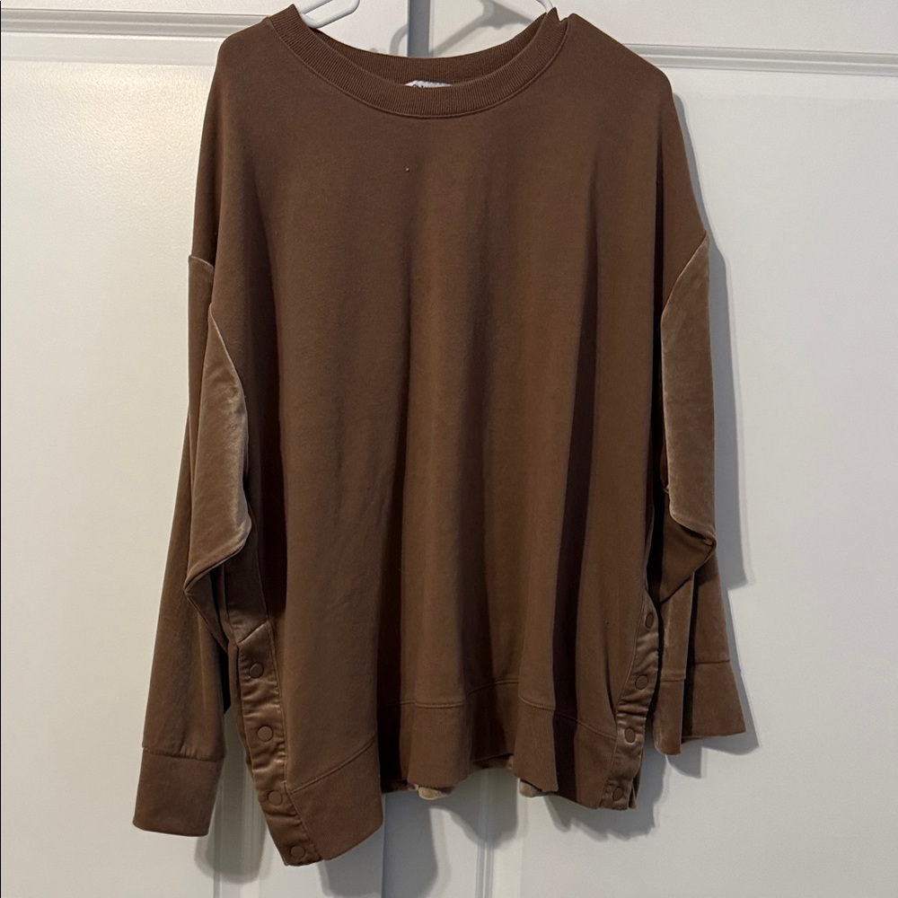 Athleta Brown Crew Neck Sweater